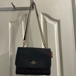 Coach Black and Brown Shoulder Bag